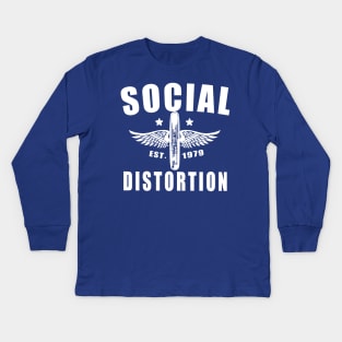 social 1978 distortion 3 Kids Long Sleeve T-Shirt